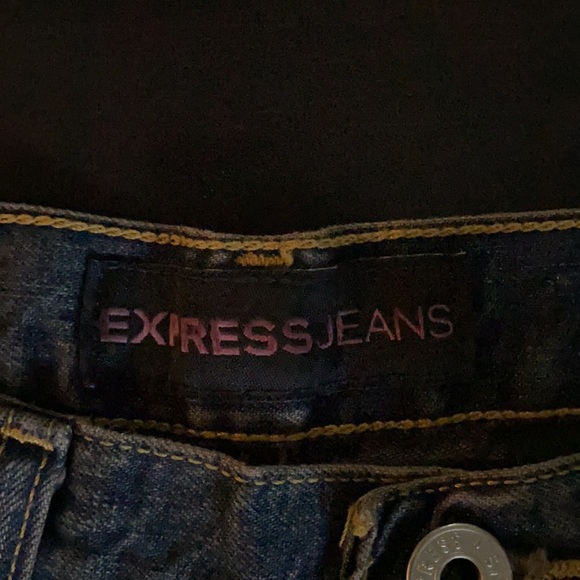 EXPRESS Bootcut Jeans Sz 5/6 Faded Look Front And Back - Picture 3 of 7